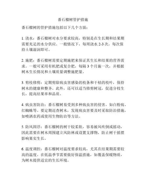 番石榴树管护措施