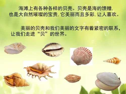 部编教材二年级语文下册识字3“贝”的故事