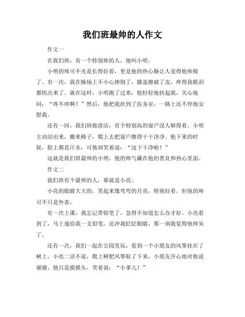 我们班最帅的人作文