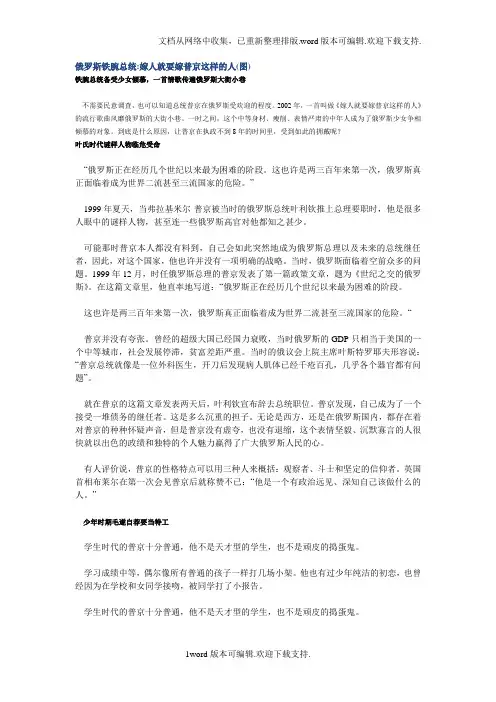 俄罗斯铁腕总统普京