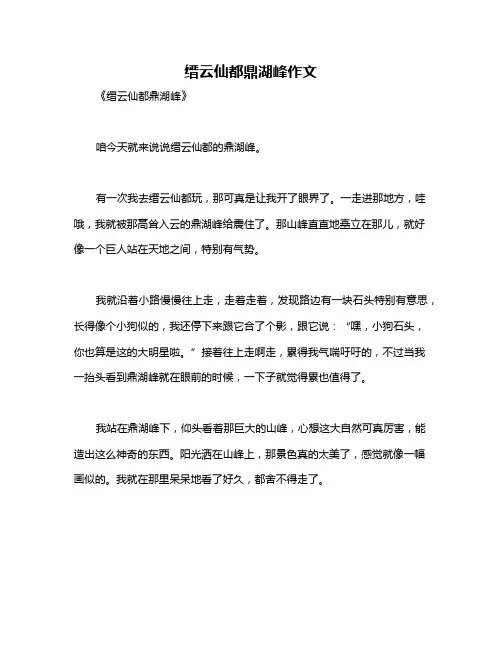 缙云仙都鼎湖峰作文