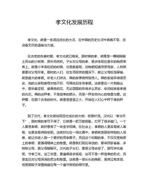 孝文化发展历程