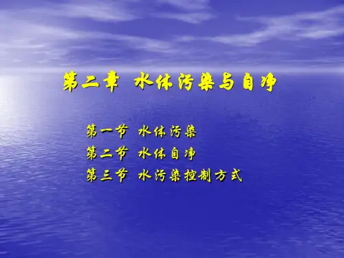 水体污染与自净培训资料(ppt 25页)