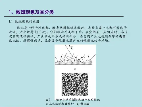 傅里叶光学第9章-散斑测量术课件