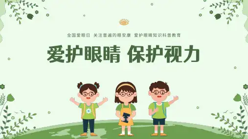 全国爱眼日青少年眼睛保护学生视力保护班会ppt 