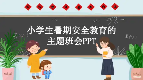 小学生暑期安全教育的主题班会PPT