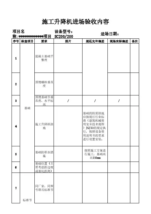 42施工升降机进场验收