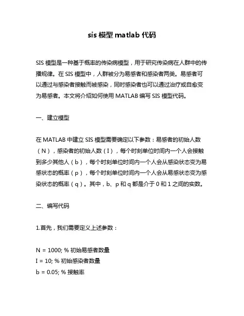sis模型matlab代码