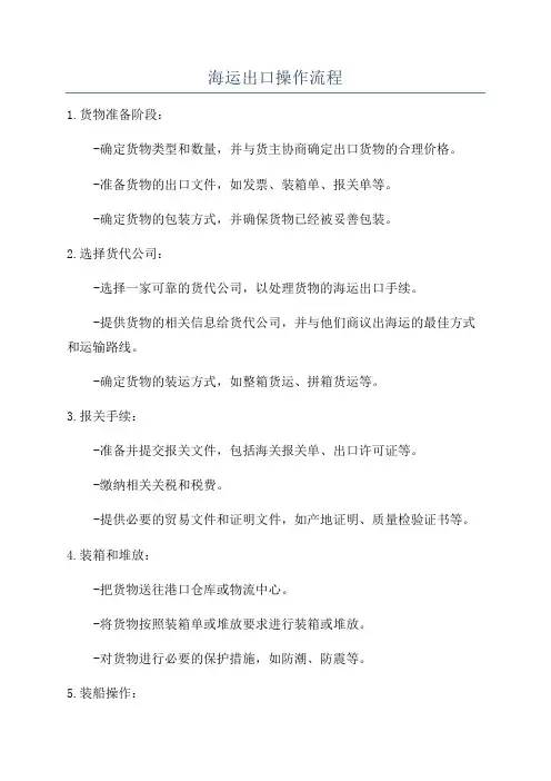 海运出口操作流程