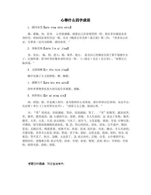 心得什么四字成语