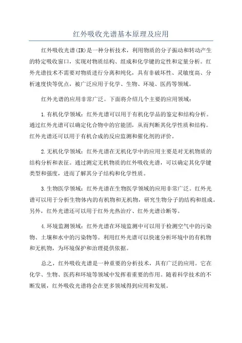 红外吸收光谱基本原理及应用