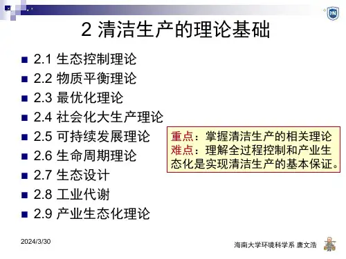 精选清洁生产原理与应用