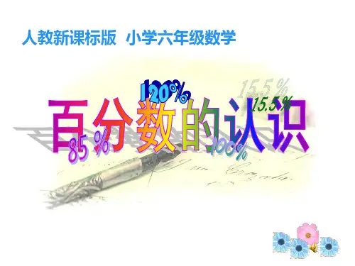 人教版新教材百分数的意义和写法