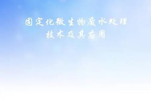 固定化微生物废水处理技术及其应用ppt课件演示文稿
