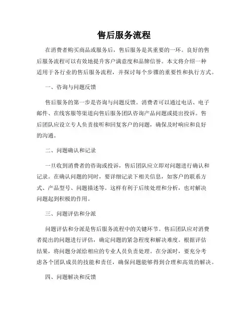 售后服务流程