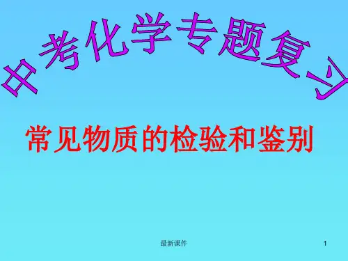 常见物质的检验和鉴别ppt课件