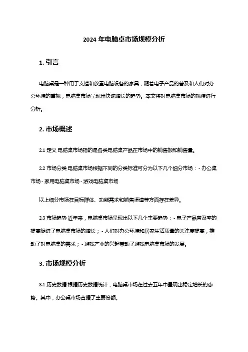 2024年电脑桌市场规模分析