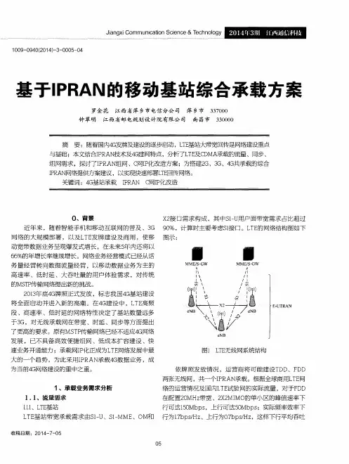 基于IPRAN的移动基站综合承载方案