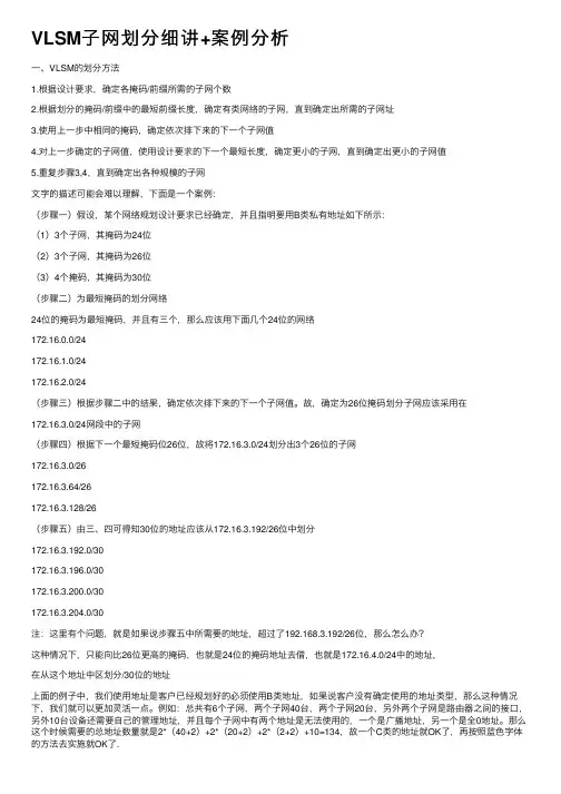 VLSM子网划分细讲+案例分析