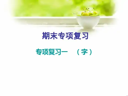 六年级下册语文习题课件-专项复习一(字) 人教部编版(共8张PPT)