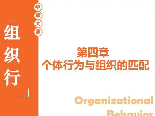 第四章陈春花组织行为学PPT资料50页
