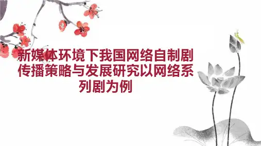 新媒体环境下我国网络自制剧传播策略与发展研究以网络系列剧为例