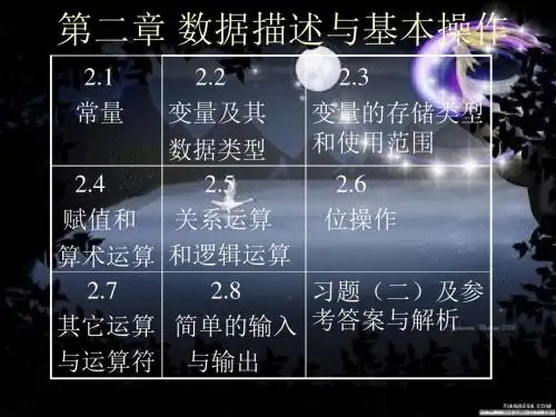 数据描述与基本操作.ppt