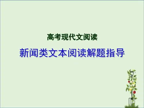 2017新闻类文本阅读解题指导解析