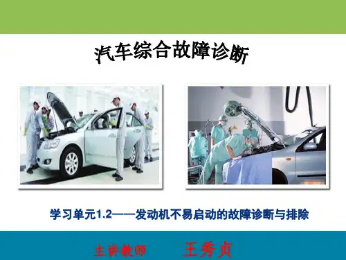 1.2发动机不易启动的故障诊断与排除教学课件.