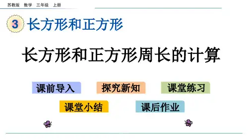 苏教版数学三年级上册3.3长方形和正方形周长的计算-课件