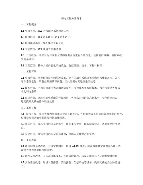弱电工程方案范本
