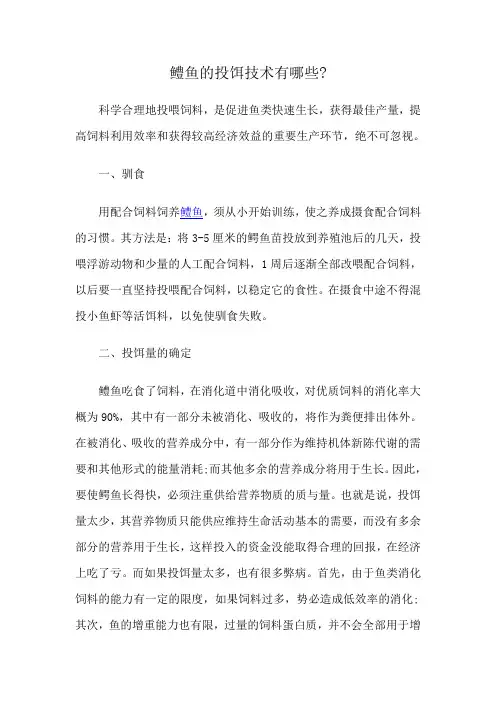 鳢鱼的投饵技术有哪些