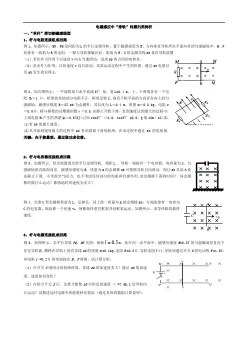 最新电磁感应中的单杆和双杆问题(习题,答案)学习资料