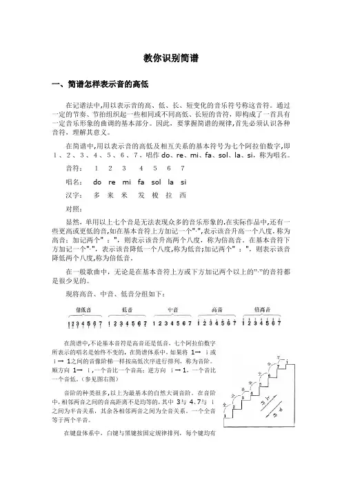 简谱入门教程