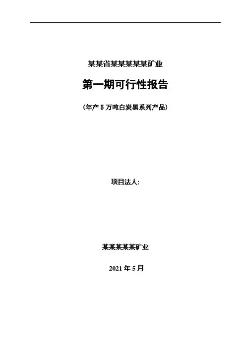 年产5万吨白炭黑系列产品生产项目可行性研究报告