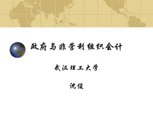 第一章 政府与非营利组织会计的基本理论