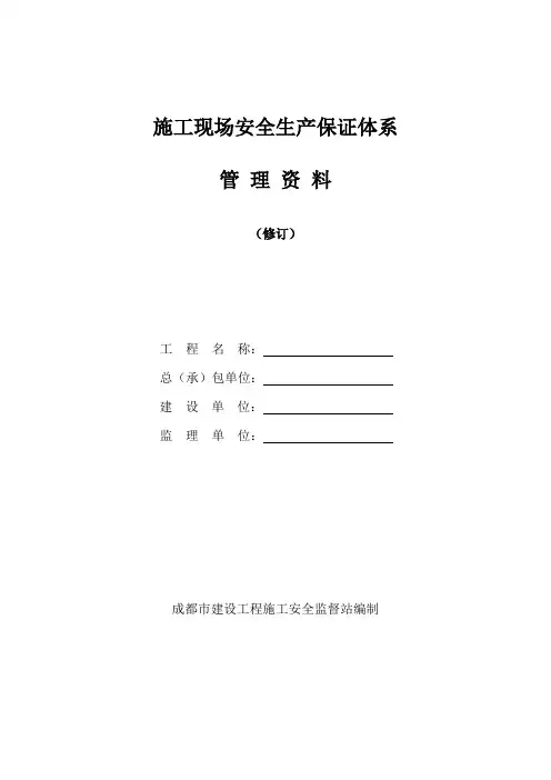 成都市安全全套现场安全资料-模板