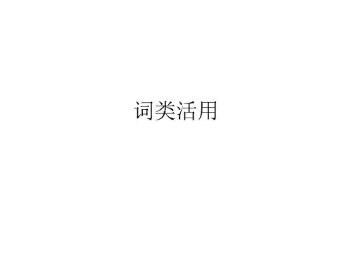 文言文词类活用大全