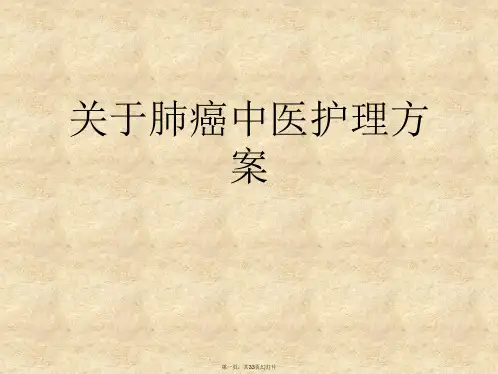 肺癌中医护理方案课件
