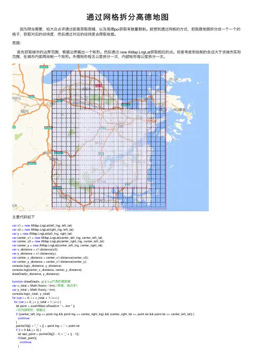 通过网格拆分高德地图