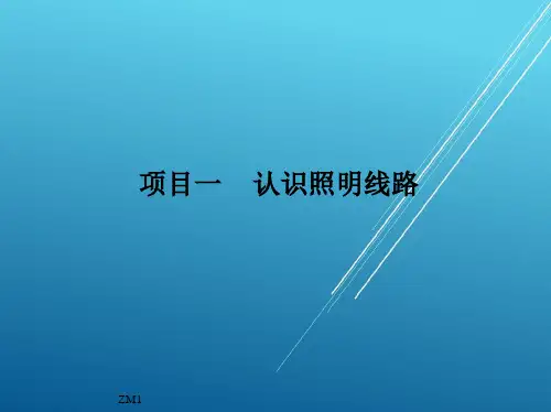 照明线路安装与检修项目一课件