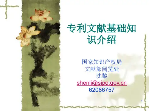 专利说明书种类识别代码及其含义  国家知识产权局.