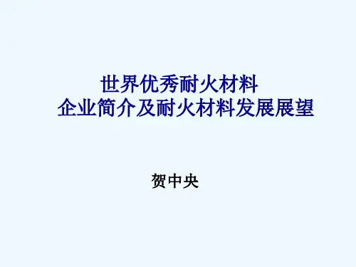 世界优秀耐火材料企业简介及耐火材料发展展望