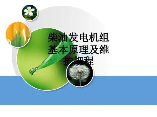 柴油发电机组基本原理及维护规程ppt课件