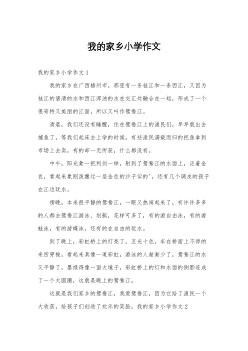 我的家乡小学作文