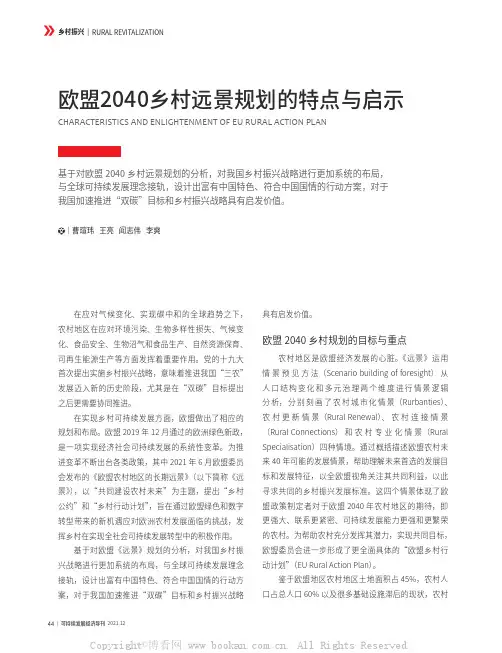 欧盟2040 乡村远景规划的特点与启示