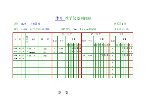体育器械明细账[1]
