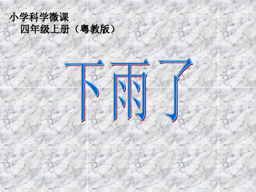 小学 科学 粤教版 四年级上册《下雨了》PPT