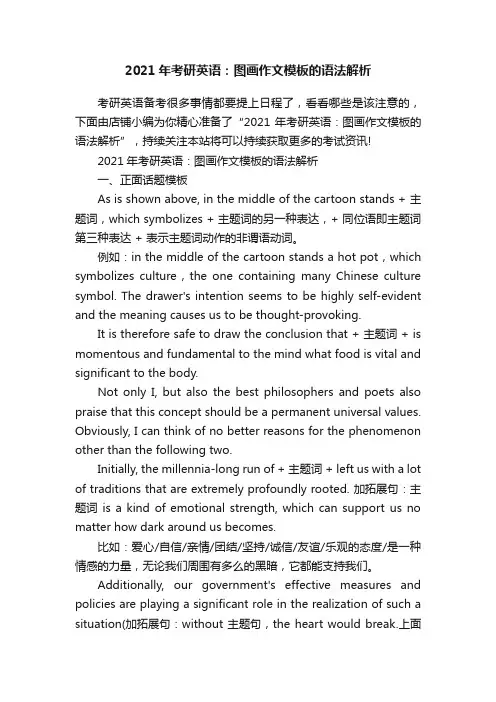 2021年考研英语：图画作文模板的语法解析