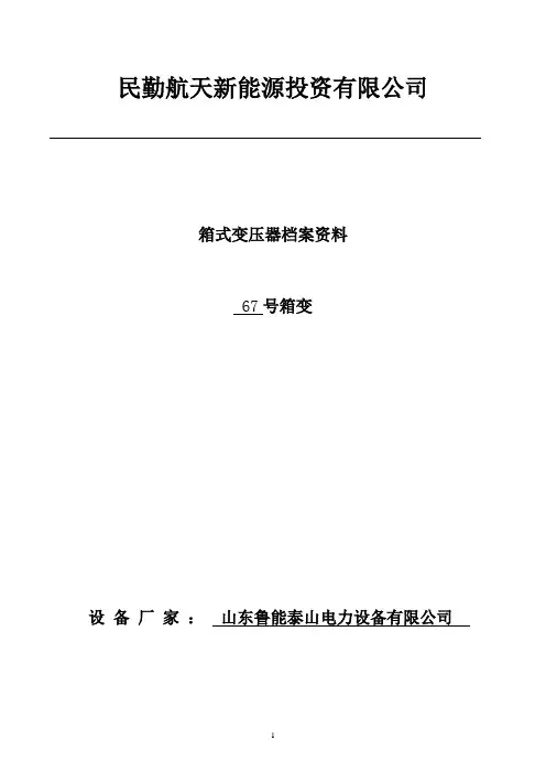67#箱式变压器档案